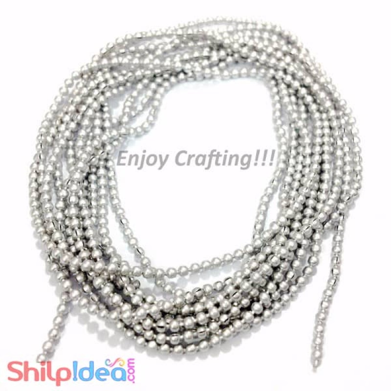 Metal Ball Chain 1.5mm - Silver - 2 meter